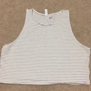 striped h&m crop top